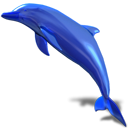 D3lphin, dolphin RoyalBlue icon