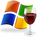 windows, glass, wine DarkOrange icon