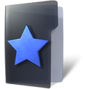 Folder, Favorite, star DarkSlateGray icon