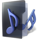 Folder, music DarkSlateGray icon