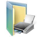 Folder, Print Black icon