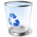 Empty, trashcan LightSkyBlue icon