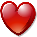 Heart, bookmark, love Firebrick icon