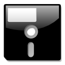 Floppy, Disk, save Black icon