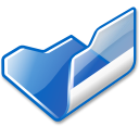 Folder, Blue, open Icon