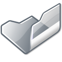 Folder, grey, open Icon