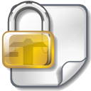 File, Lock WhiteSmoke icon