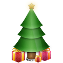presents, gifts, star, Tree, christmas Black icon