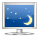 Desktop, night, monitor, Computer, Screensaver, screen SteelBlue icon