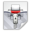 zipped, Packed, printer WhiteSmoke icon