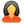 user, woman, Female OrangeRed icon
