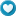 Blue, Heart LightSeaGreen icon