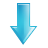 Down, Arrow, Blue MediumTurquoise icon