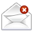 delete, mail DarkGray icon