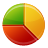 chart, Analytics, pie Goldenrod icon