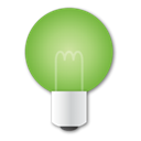 green, bulb Black icon