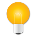 Idea, yellow, bulb, light Black icon