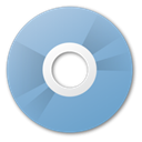 Cd, Orange, disc CornflowerBlue icon