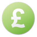green, pound, Currency DarkKhaki icon