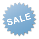 sale, Blue, burst, Label SkyBlue icon