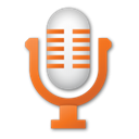 Orange, red, Microphone Black icon