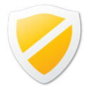 yellow, protect, shield Black icon