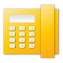 yellow, telephone Gold icon