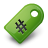 tag, green Black icon