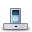 Blue, Apple, ipod, Dock Black icon