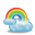Cloud, Rainbow, weather Black icon