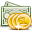 Cash, Dollar, Coins Goldenrod icon