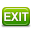 Exit, sign Black icon