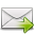 envelope, Forward, Letter, Email, send Black icon