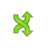 cross, right, Arrow OliveDrab icon