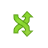 cross, right, Arrow Icon