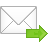 send, Message, mail DarkGray icon