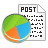 post, chart, pie DarkGray icon
