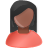user, red, Female DarkSlateGray icon