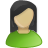 Female, olive, green, user DarkSlateGray icon