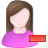user, Female, remove DarkOliveGreen icon