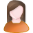 White, Female, Orange, user DarkOliveGreen icon