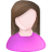 user, pink, White, Female Violet icon