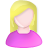 Blond, White, pink, user, Female Khaki icon