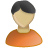 user, olive, Orange, male Icon