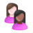Users, race, mixed, Female DarkSlateGray icon
