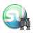 stumble, Social Black icon