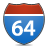 64 bit, sign, highway SteelBlue icon