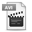 File, movie, Avi Icon