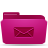 Folder, pink, mails MediumVioletRed icon