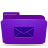 mails, Folder, violet Icon